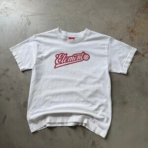 Vintage Y2K Element Skater Classic Retro Logo Graphic T-shirt Size Youth Medium